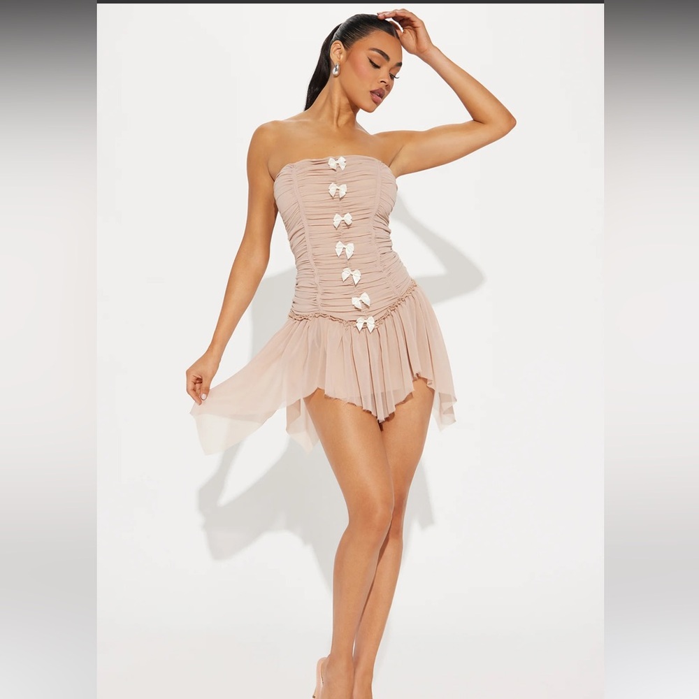 Brand New With Tags Brianna Bow Mini Dress